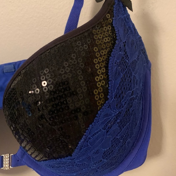 Blue and black bra - Picture 2 of 4